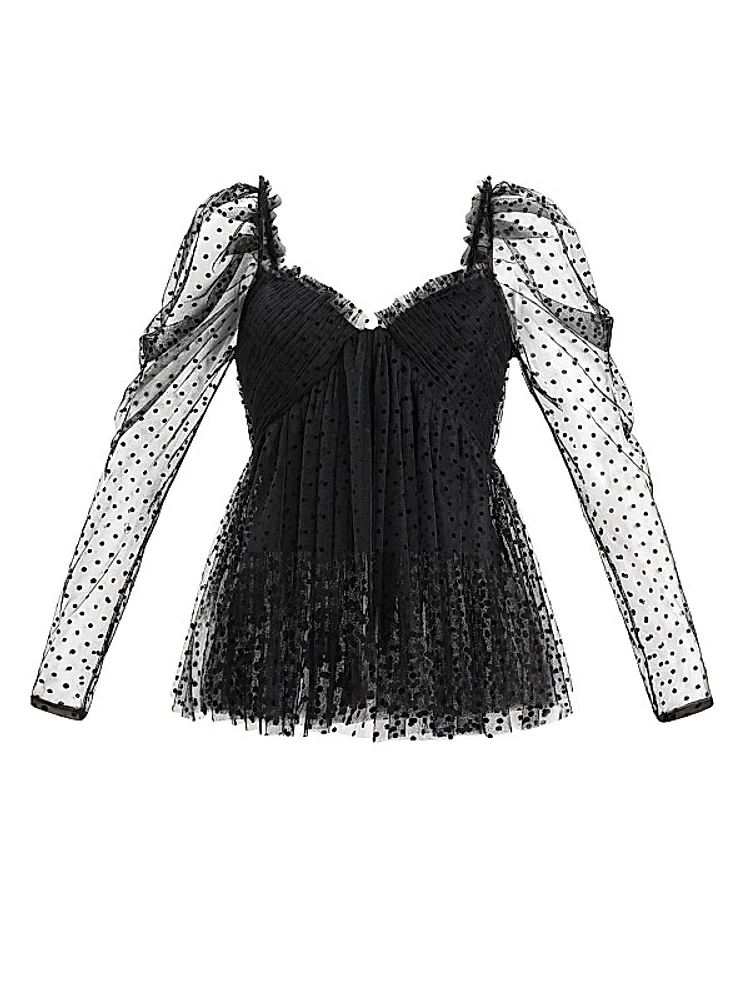 Swiss Dot Tulle Top