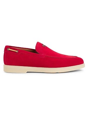 Logo Suede Boat Shoes