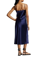 Sleeveless Silk Midi-Dress
