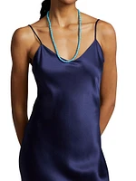 Sleeveless Silk Midi-Dress