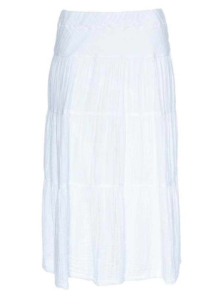 Tiered Long Ruffle Skirt Fully Lined