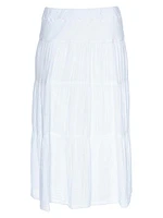 Tiered Long Ruffle Skirt Fully Lined