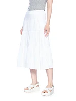 Tiered Long Ruffle Skirt Fully Lined