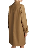 Single-Breasted Wool-Blend Coat