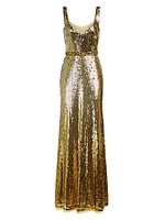 Zahra Sequined Sleeveless Gown