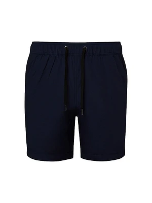 Linen-Blend Drawstring Shorts