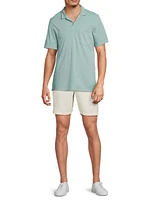 Linen Fixed-Waist Shorts