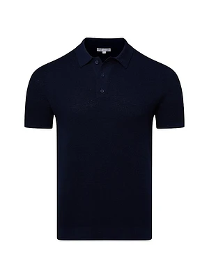 Textured Knit Polo Shirt