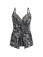 Zahara Love Knot Printed Tankini Top
