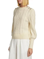 Rylan Wool Cable-Knit Sweater
