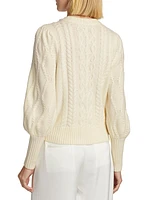 Rylan Wool Cable-Knit Sweater