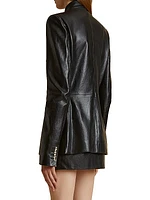 Samuel Leather Button-Up Jacket