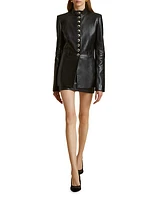 Samuel Leather Button-Up Jacket