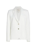 Linen-Blend Boyfriend Blazer