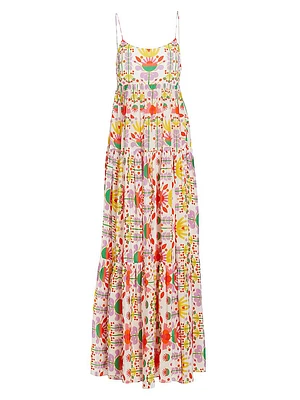 Merle Floral Crepe Maxi Dress