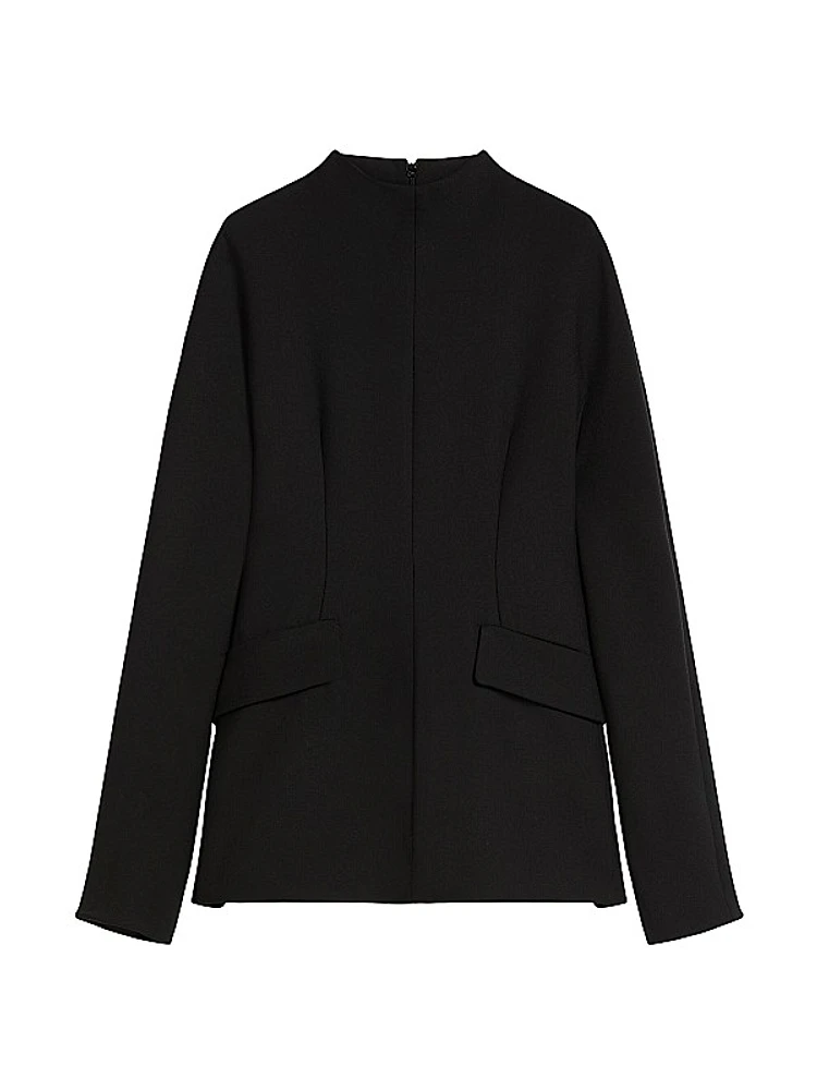 Wool-Blend Gabardine Tunic