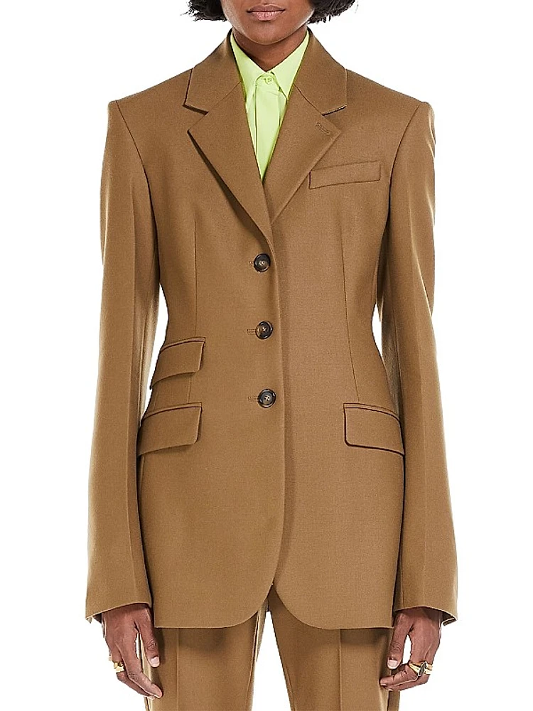 Three-Button Flannel Jacket
