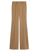 Pleated Cotton-Blend Trousers