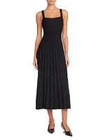 Ellison Knit Pleated Midi-Dress