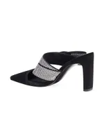 Bianca Suede Crystal Wrap Pumps