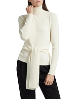 Rib-Knit Turtleneck Top