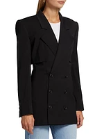Wool-Blend Double-Breasted Blazer