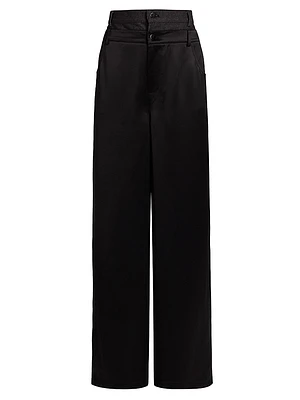Simon Double-Layer Wide-Leg Trousers
