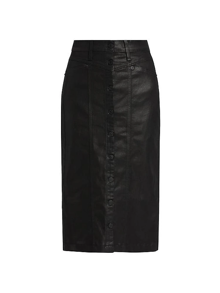 Broadway Coated Midi-Skirt