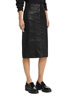 Broadway Coated Midi-Skirt