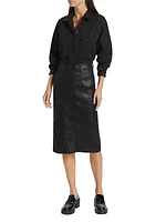 Broadway Coated Midi-Skirt