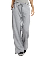 Heart-Motif Cotton-Fleece Sweatpants
