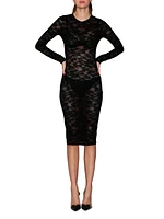 Le Stretch Multifit Lace Midi-Dress