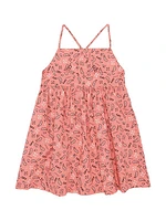 Little Girl's & Girl's Bandana Square Neck Dress