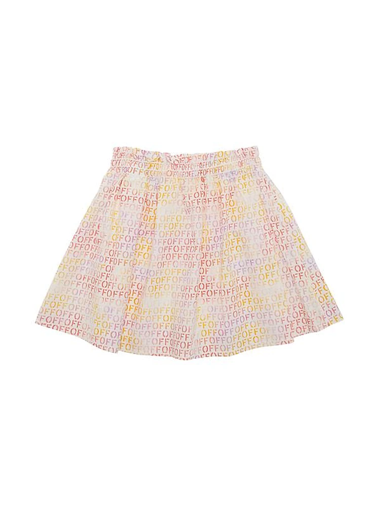 Little Girl's & Girl's Off Stamp Skirt