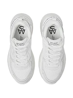 Mesh & Leather Trainer Sneakers