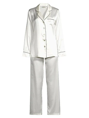 Fine Finishes Silk 2-Piece Pajama Set