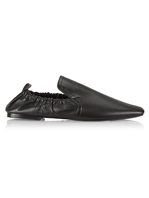 Delphine Elasticized Leather Loafers
