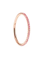 18K Rose Gold & Pink Sapphire Thread Band Ring