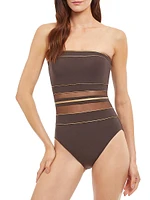 Onyx Striped One-Piece Swimsuit