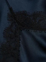 Lace Inset Silk Cami