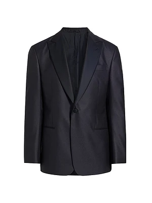 Wool-Blend One-Button Dinner Jacket