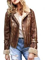 Python Shearling Jacket