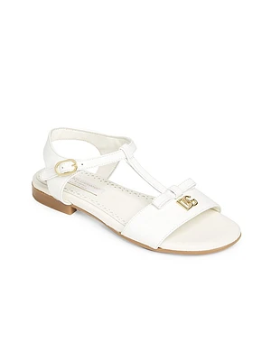 Little Girl's & Logo Leather Sandals