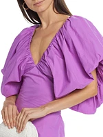 Puff-Sleeve Minidress