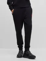 Cotton-Terry Tracksuit Bottoms With Logo Label