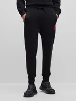 Cotton-Terry Tracksuit Bottoms With Logo Label