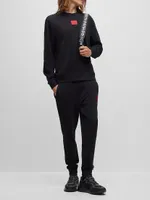 Cotton-Terry Tracksuit Bottoms With Logo Label