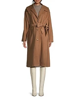 Eugene Wool Tie-Waist Maternity Coat