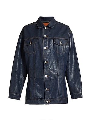 Webster Rigid Denim Trucker Minidress