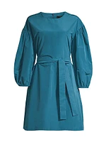 Jangy Cotton-Blend Puff-Sleeve Minidress